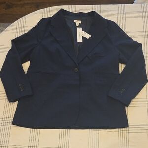 Topshop Dark Blue Women's Blazer